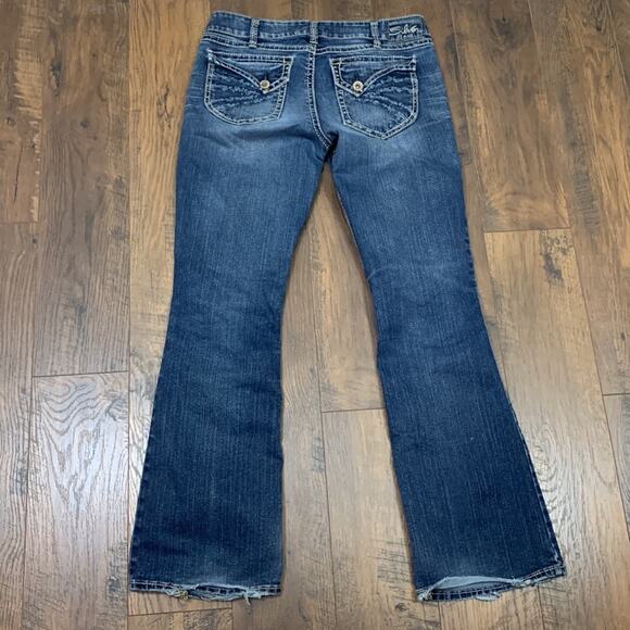 Silver Jeans Suki Surplus Thick Stitched Back Flap Pockets Boot Cut Jeans - Picture 4 of 9